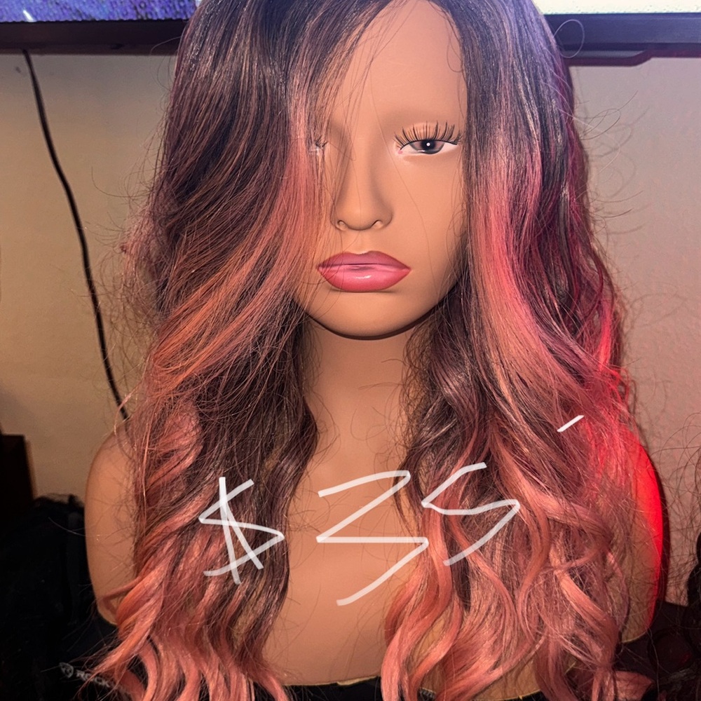 Stylish Pink Ombre Wig for Women